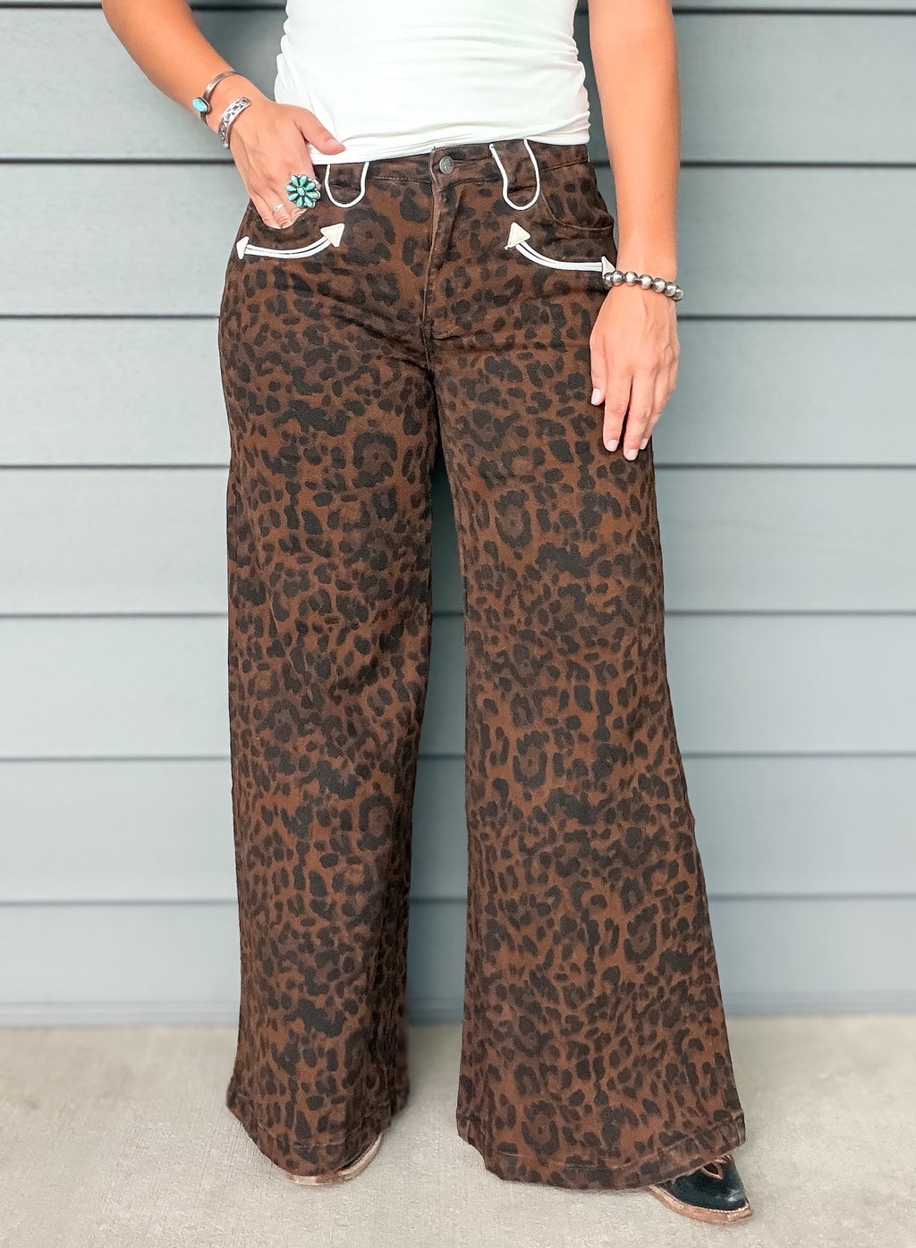 Lasso The Leopard Wide Leg Jeans