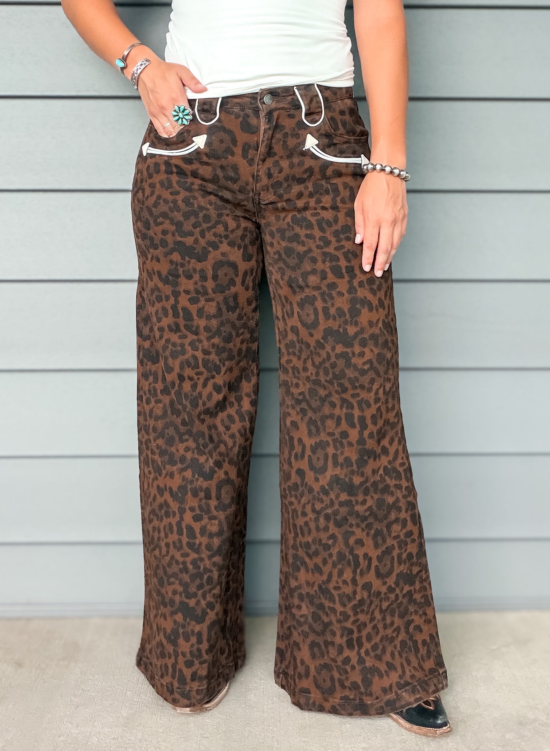 Lasso The Leopard Wide Leg Jeans