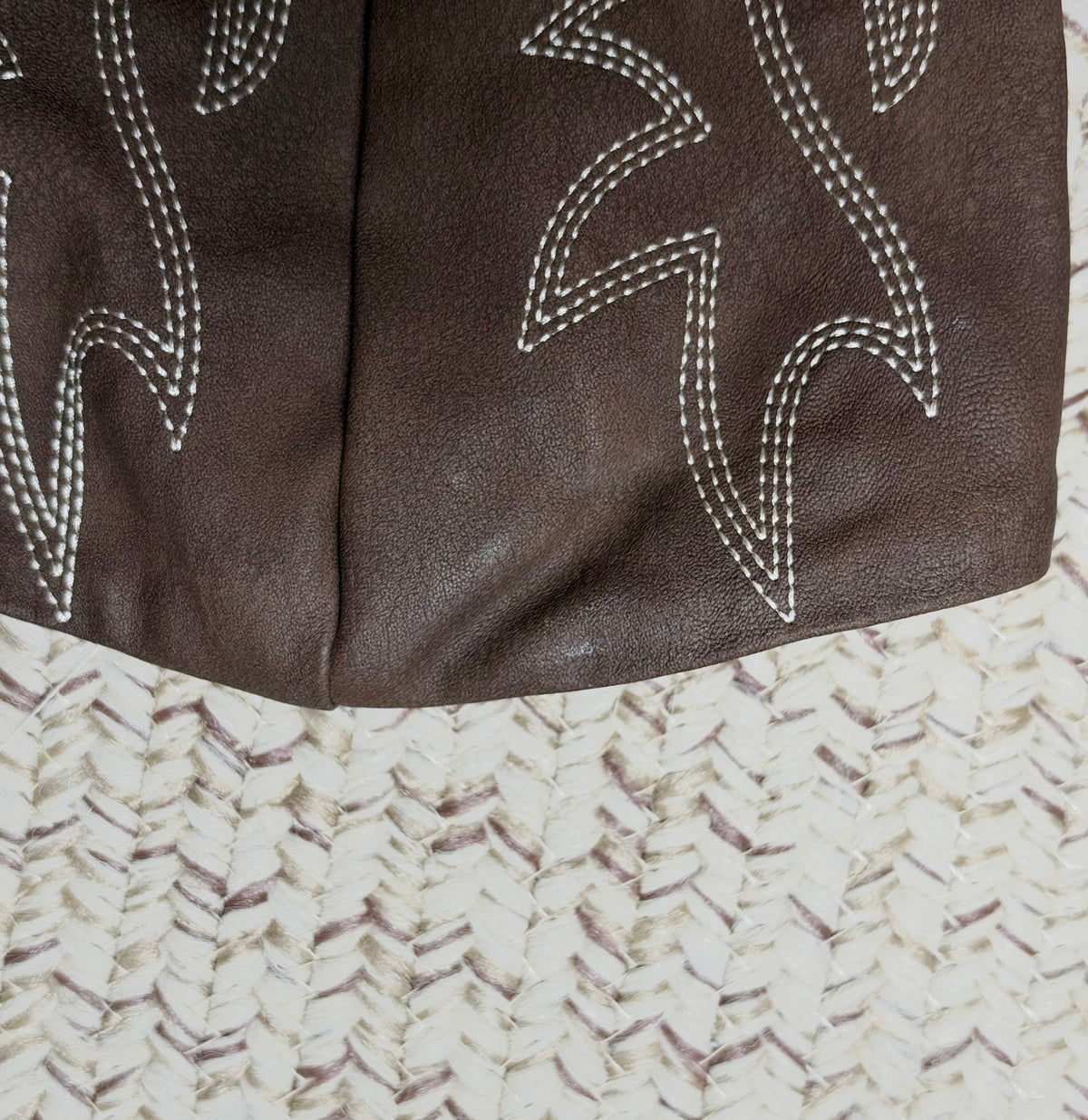Brown Bootstitch Corset Top