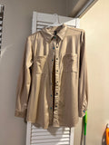 Leather Lux Button Up (Sand)