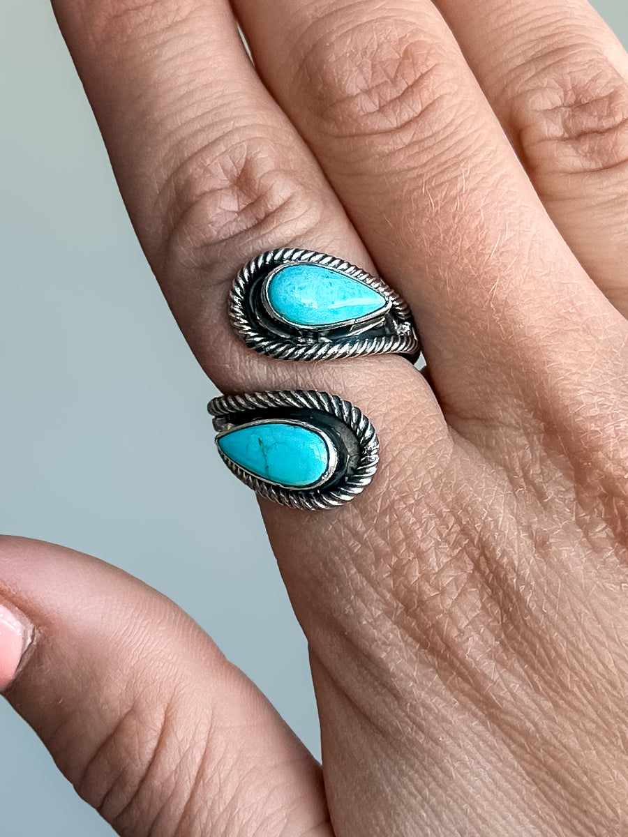 Native Made Teardrop Adjustable Ring