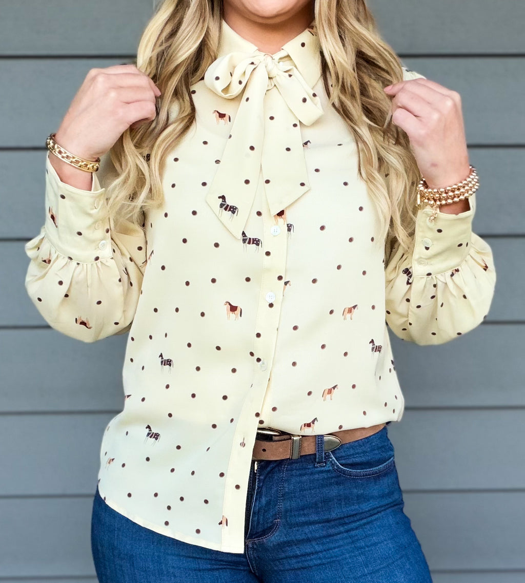 Polka Dot Ponies Blouse