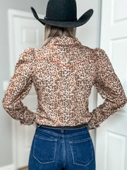 Leopard Lady Pearl Snap