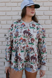 Cowhand Baby Doll Sweatshirt