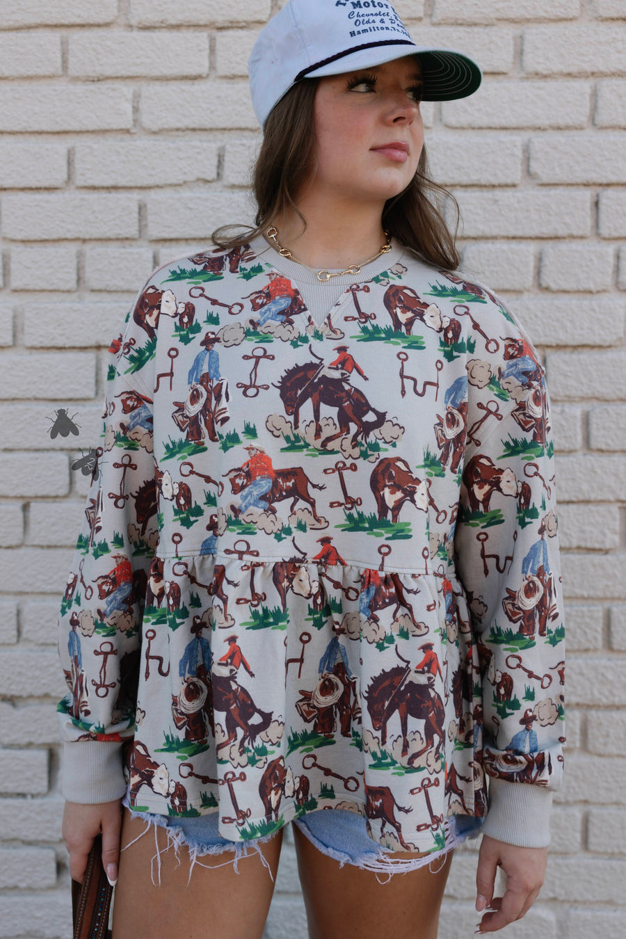 Cowhand Baby Doll Sweatshirt