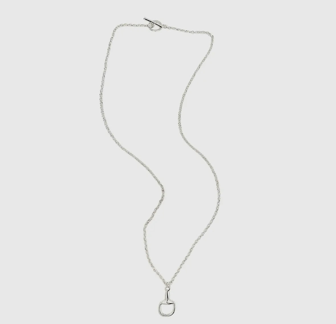 Derby Bit Long Necklace (Silver)