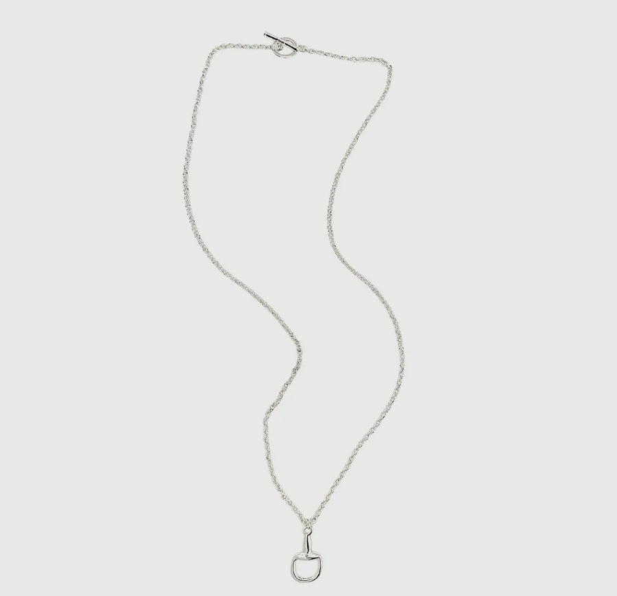 Derby Bit Long Necklace (Silver)