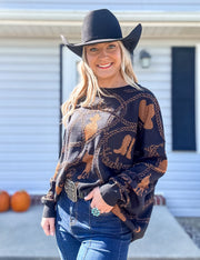 Copper Cowboy Reversable Sweater