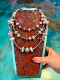 One Time Pieces – USA-Collected White Horse & Sterling Silver Necklaces