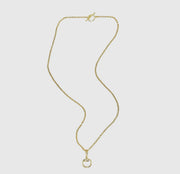 Derby Bit Long Necklace (Gold)