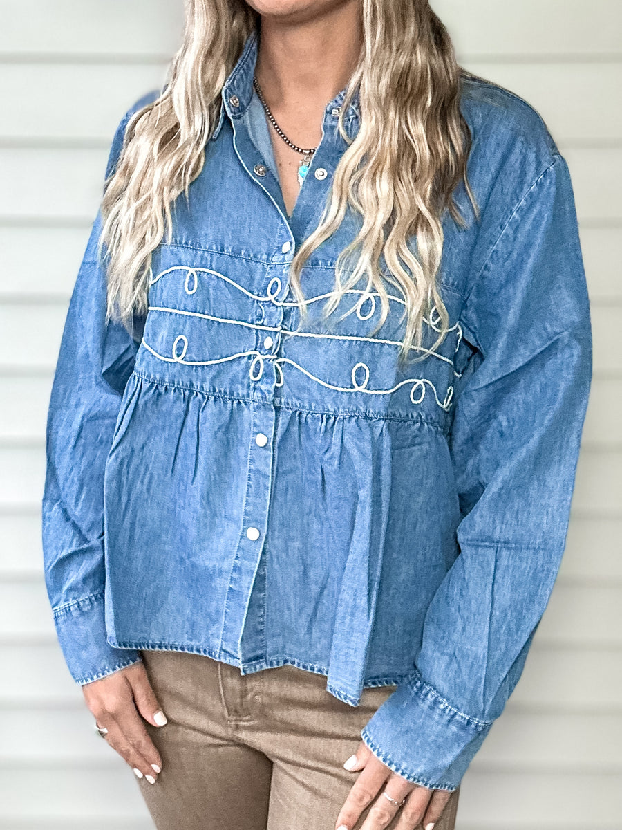 Loopty Lou Long Sleeve (Denim)