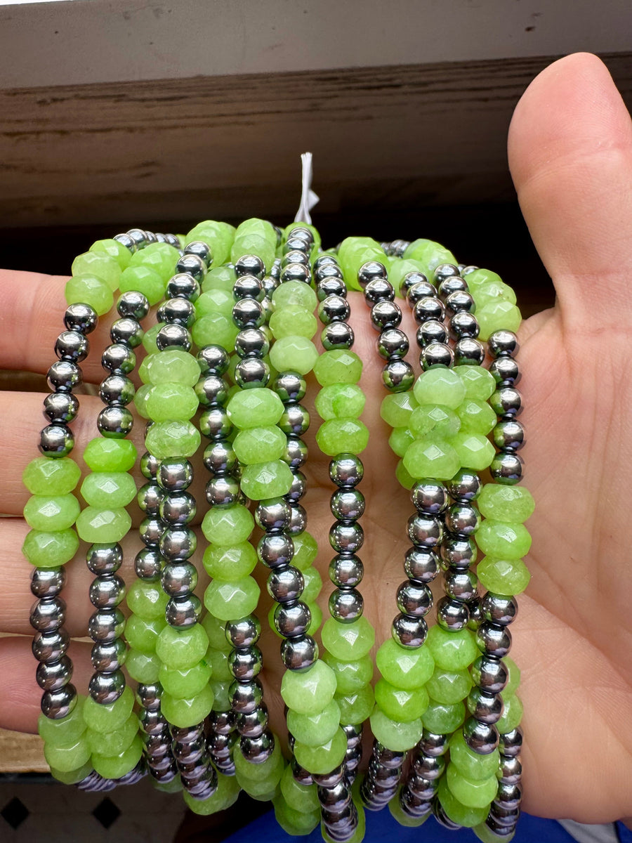 Jade Dye Green & Sterling Silver Pearl Necklace – 21 ¾” Plus Extender