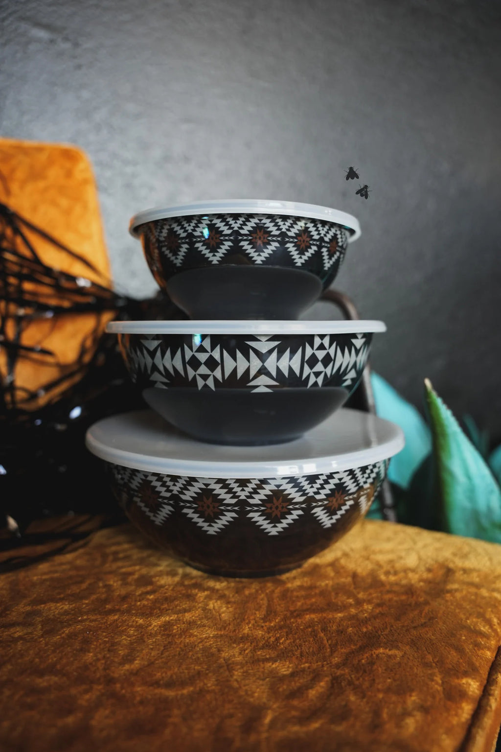 Aztec Bowl Set (Black)