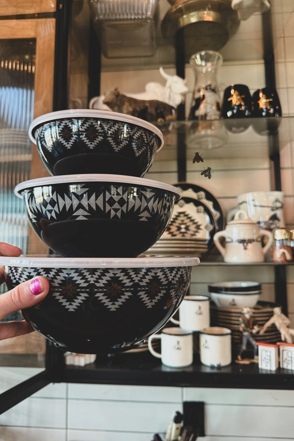 Aztec Bowl Set (Black)