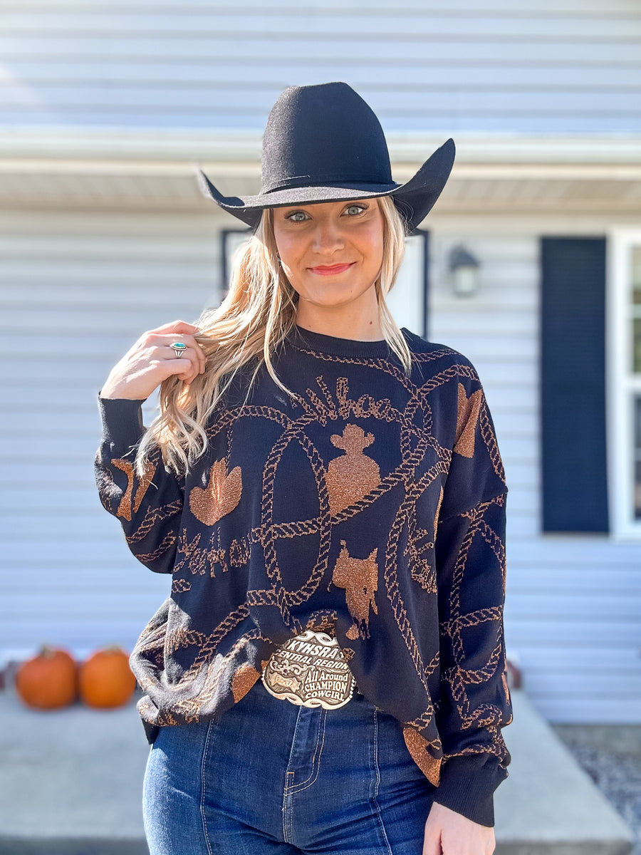 Copper Cowboy Reversable Sweater