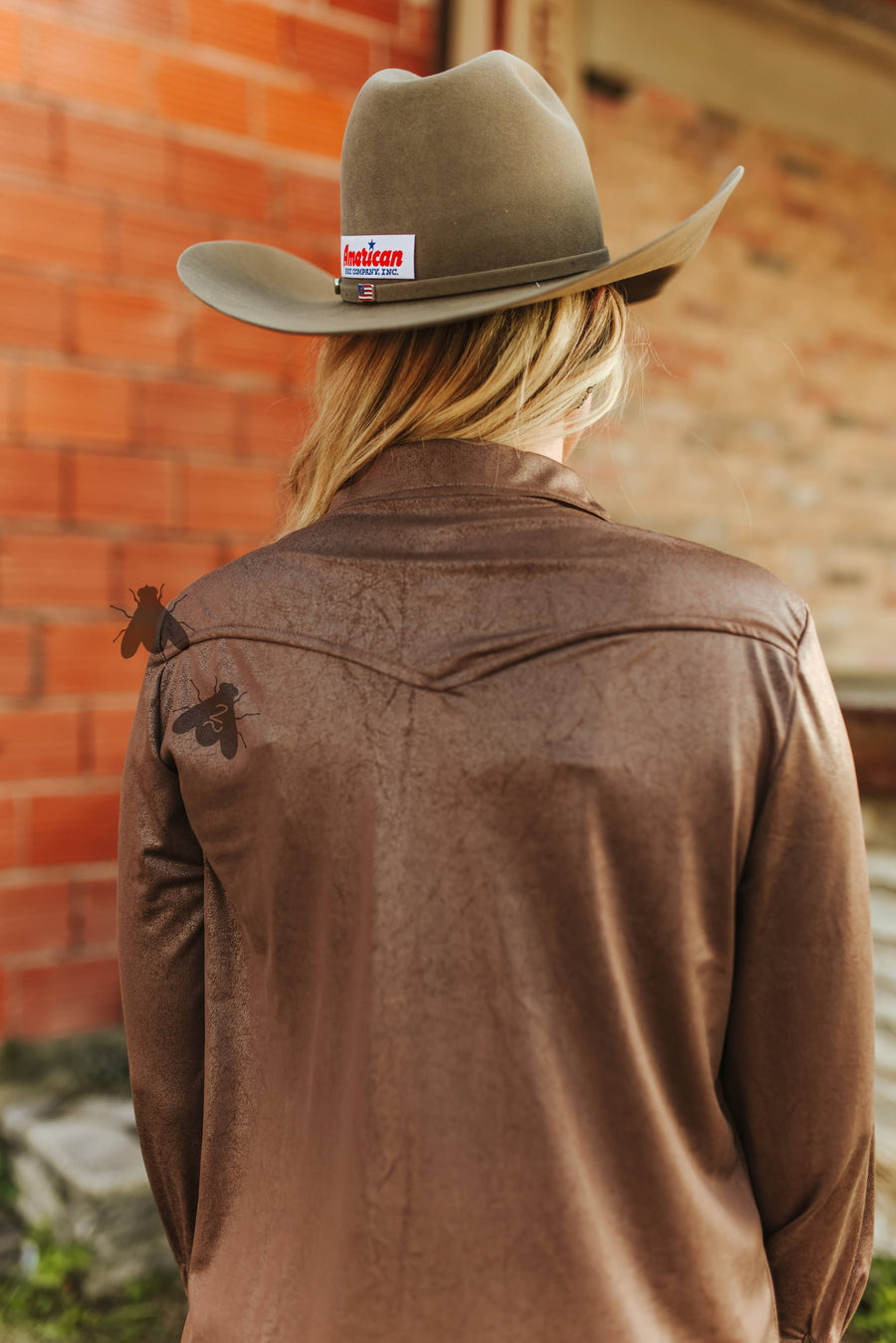 Leather Lux Button Up (Chocolate)
