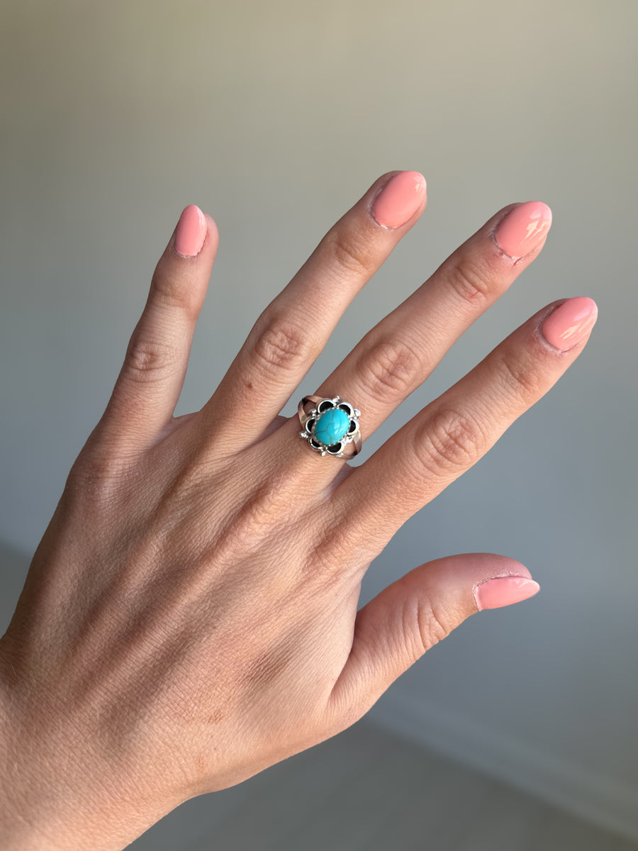 Navajo Handmade Flower Ring