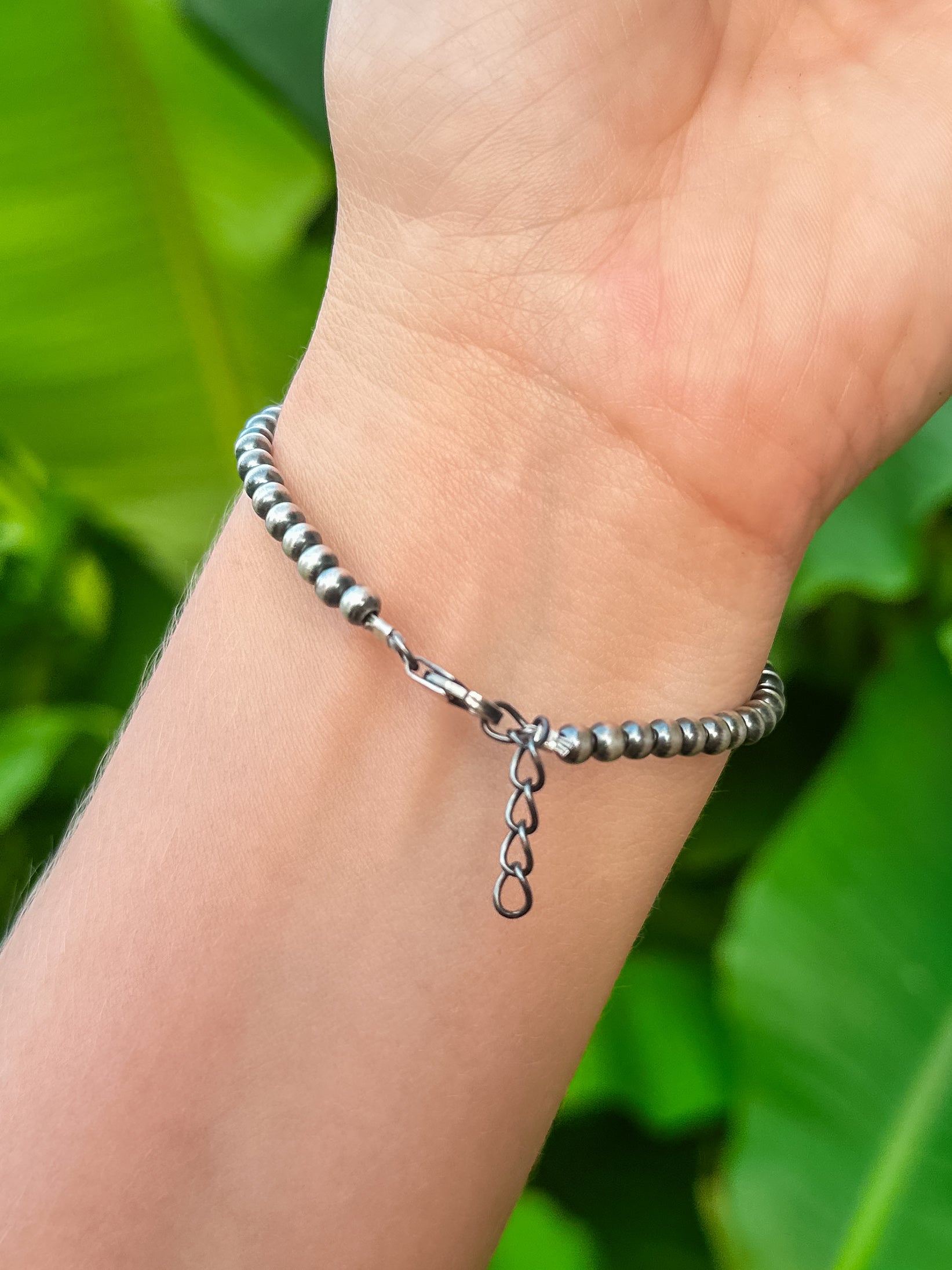 4mm Sterling Silver Pearl Bracelet