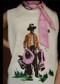 Pink Lucky Horseshoe Twilly