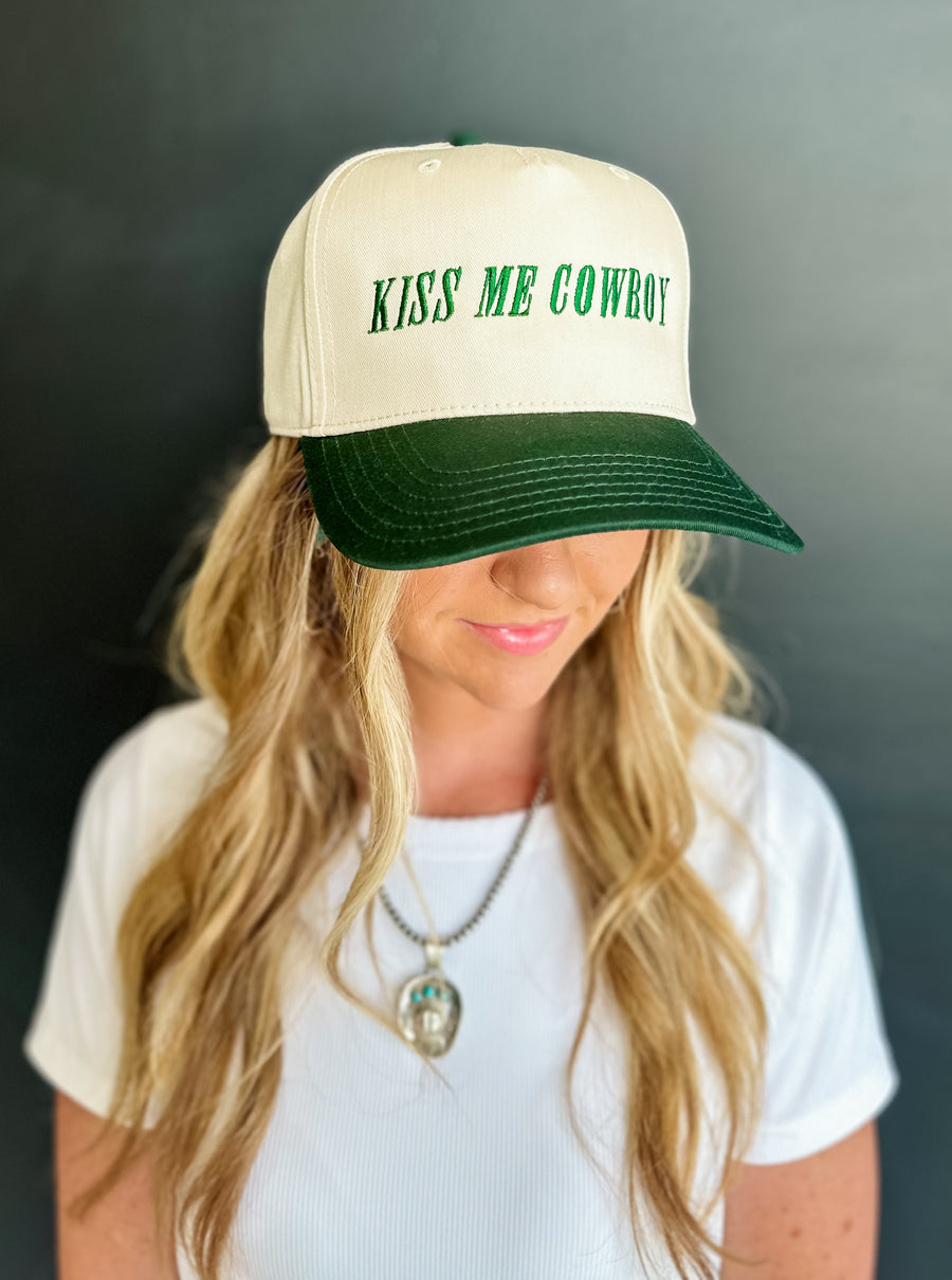 Kiss Me Cowboy Hat (Green)