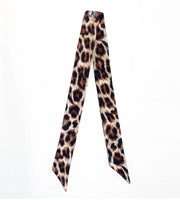 Leopard print twilly scarf