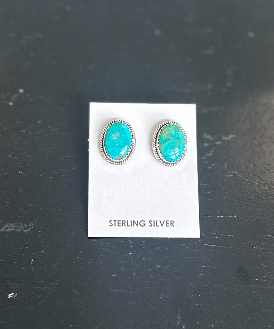 Kingman Oval Post Earrings