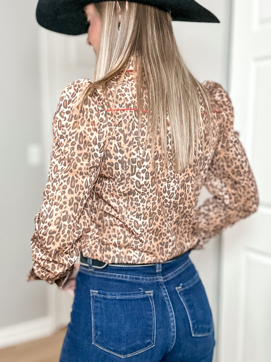 Leopard Lady Pearl Snap