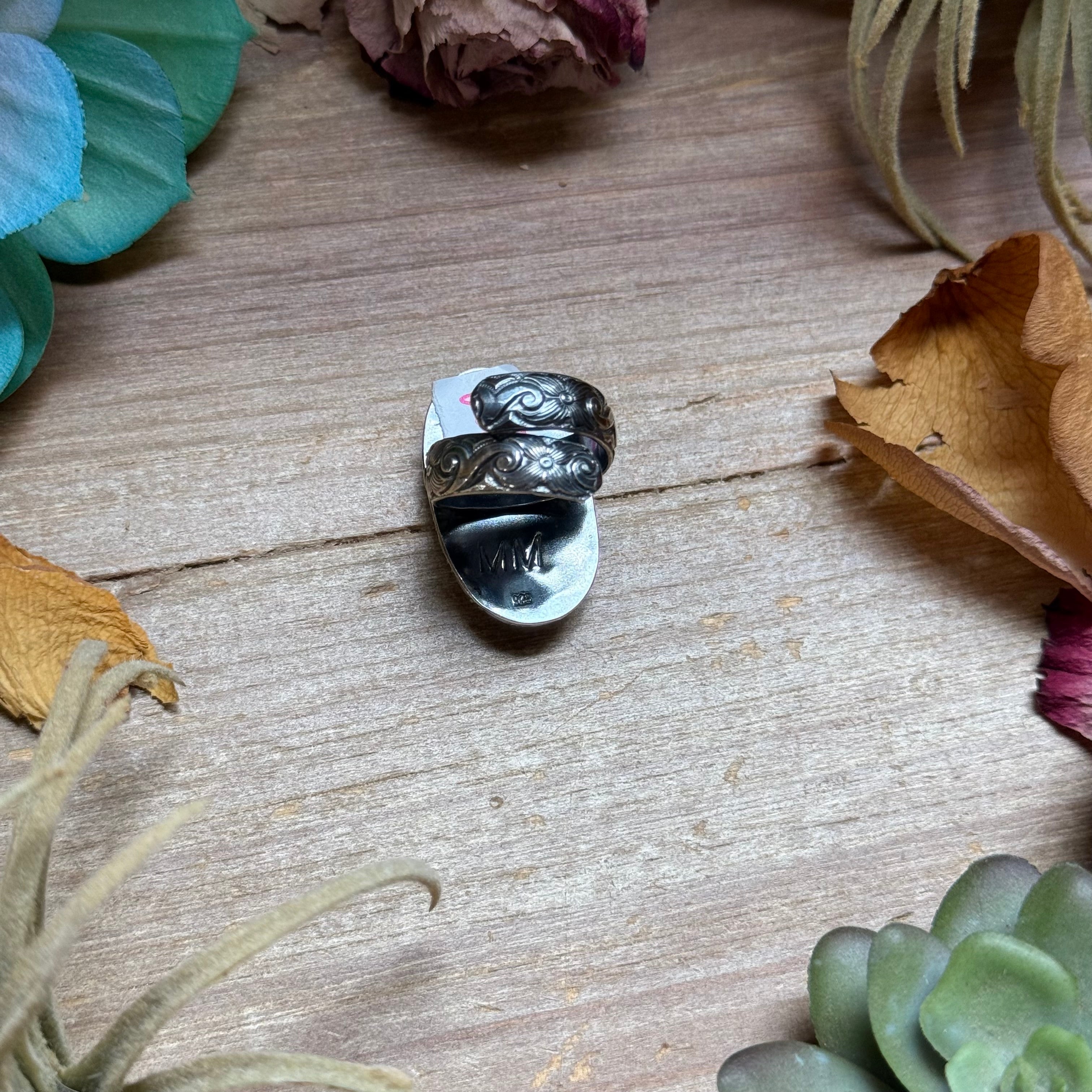 Mj Ring - Oval Turquoise Adjustable Ring