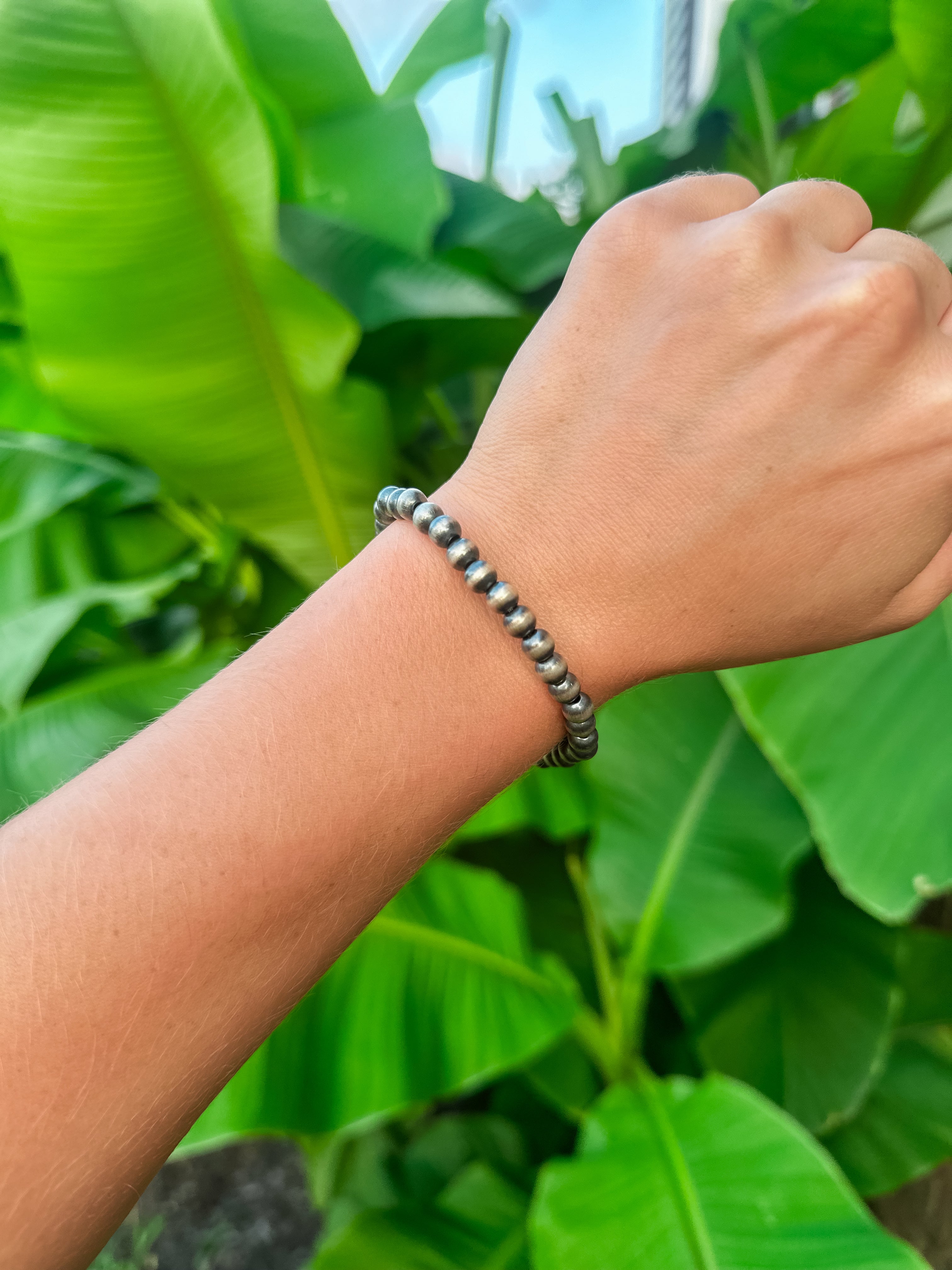 6mm Sterling Silver Pearl Bracelet