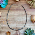 18-Inch Alternating Sterling Silver Pearl Necklace