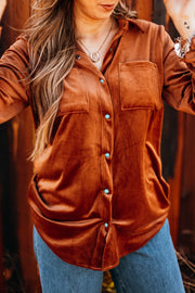 Velvet Cowgirl Button Up (Saddle)