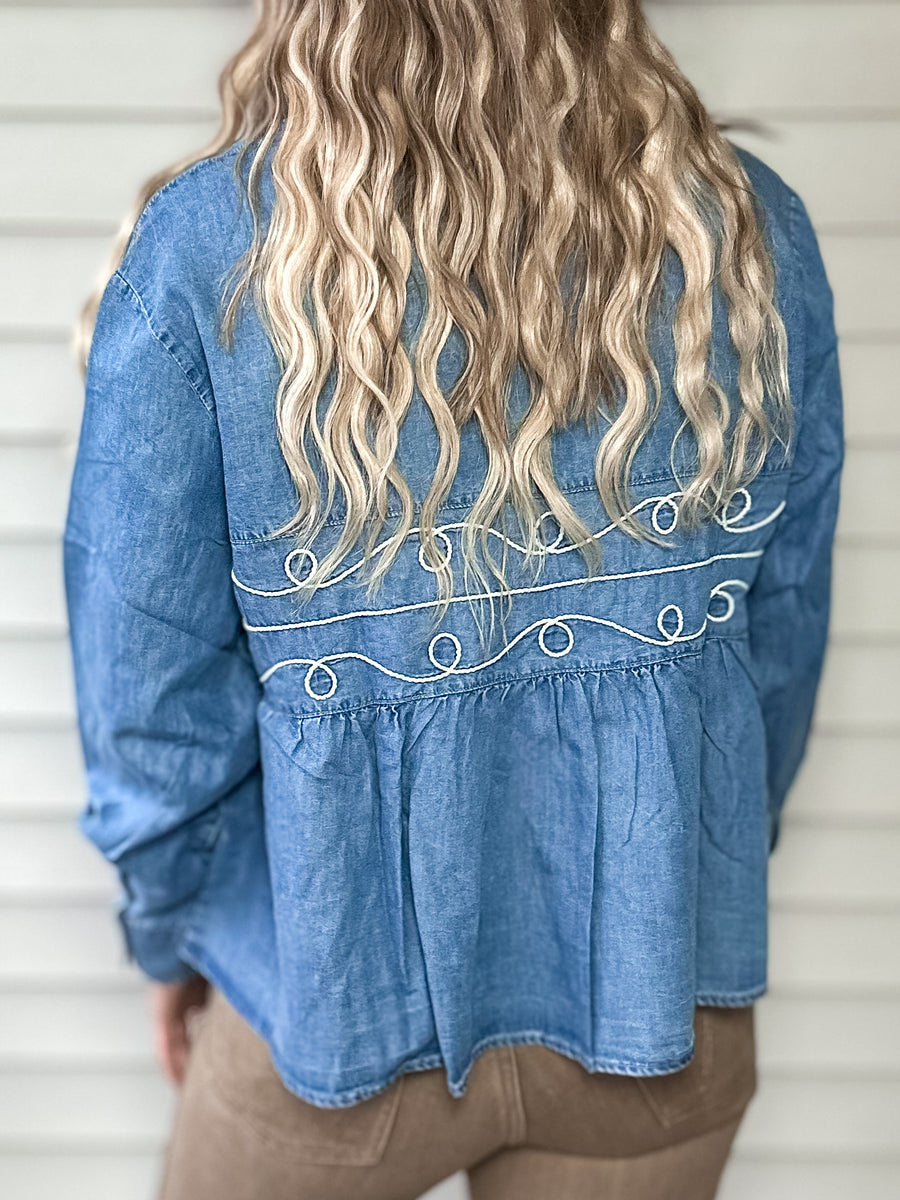 Loopty Lou Long Sleeve (Denim)