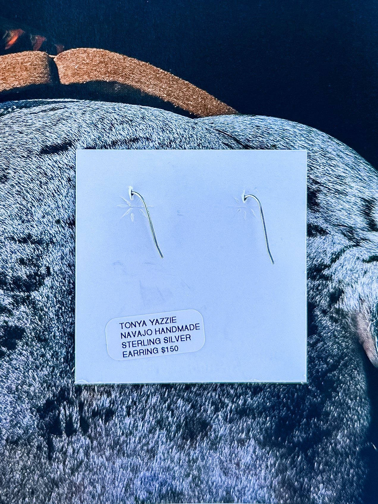 Navajo Handmade Sterling Silver Naja Earrings