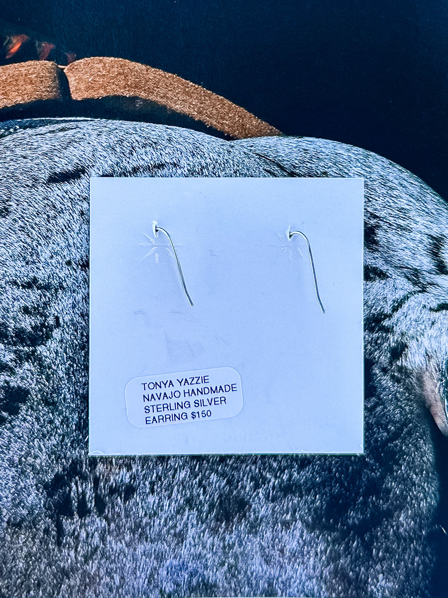 Navajo Handmade Sterling Silver Naja Earrings