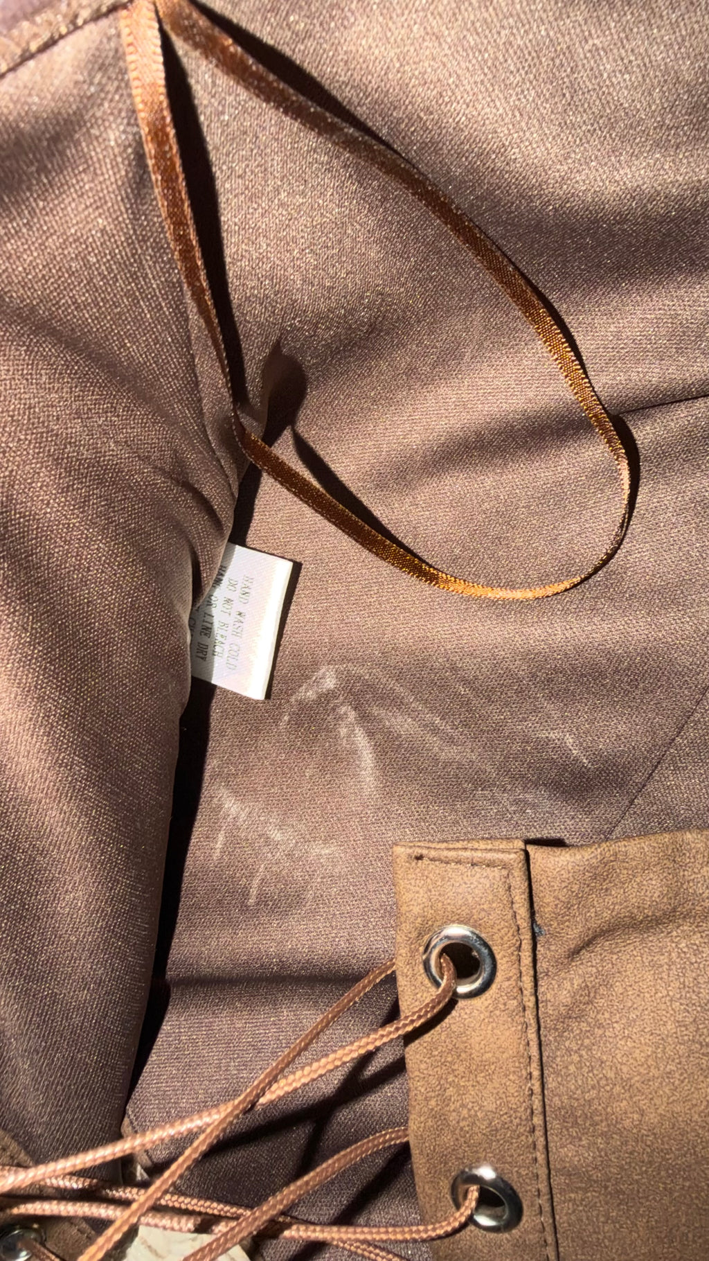 Brown Bootstitch Corset Top