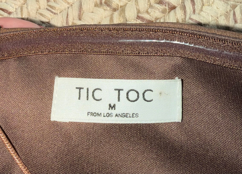 Brown Bootstitch Corset Top