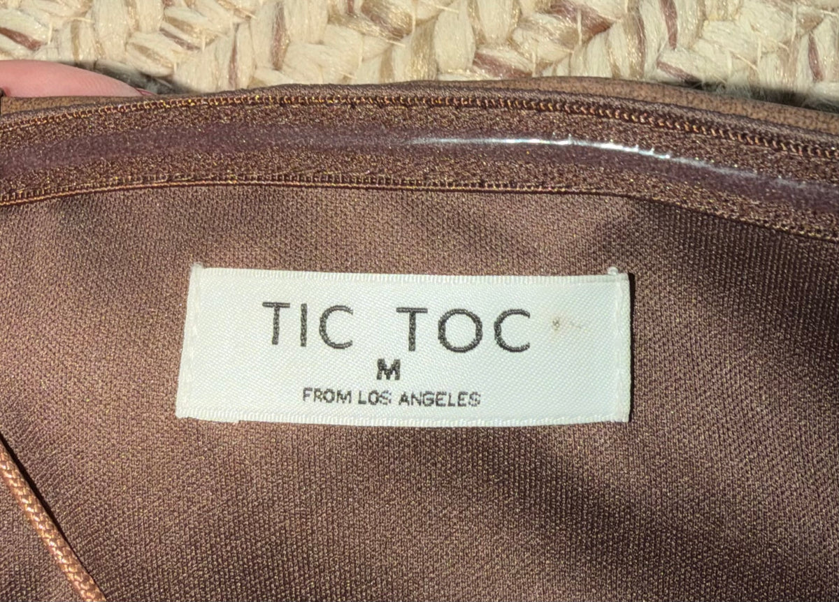 Brown Bootstitch Corset Top