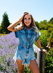 Denim Romper