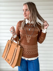 Longhorn Sweater (Cinnamon)
