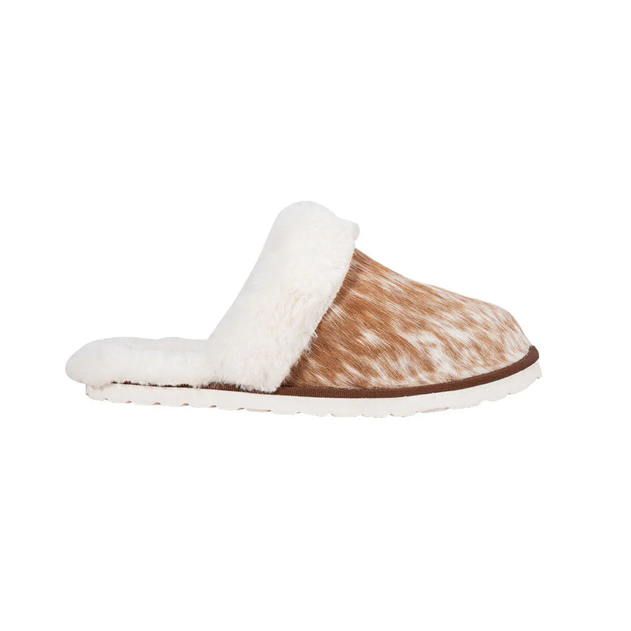 Cowhide Slippers (Brown)