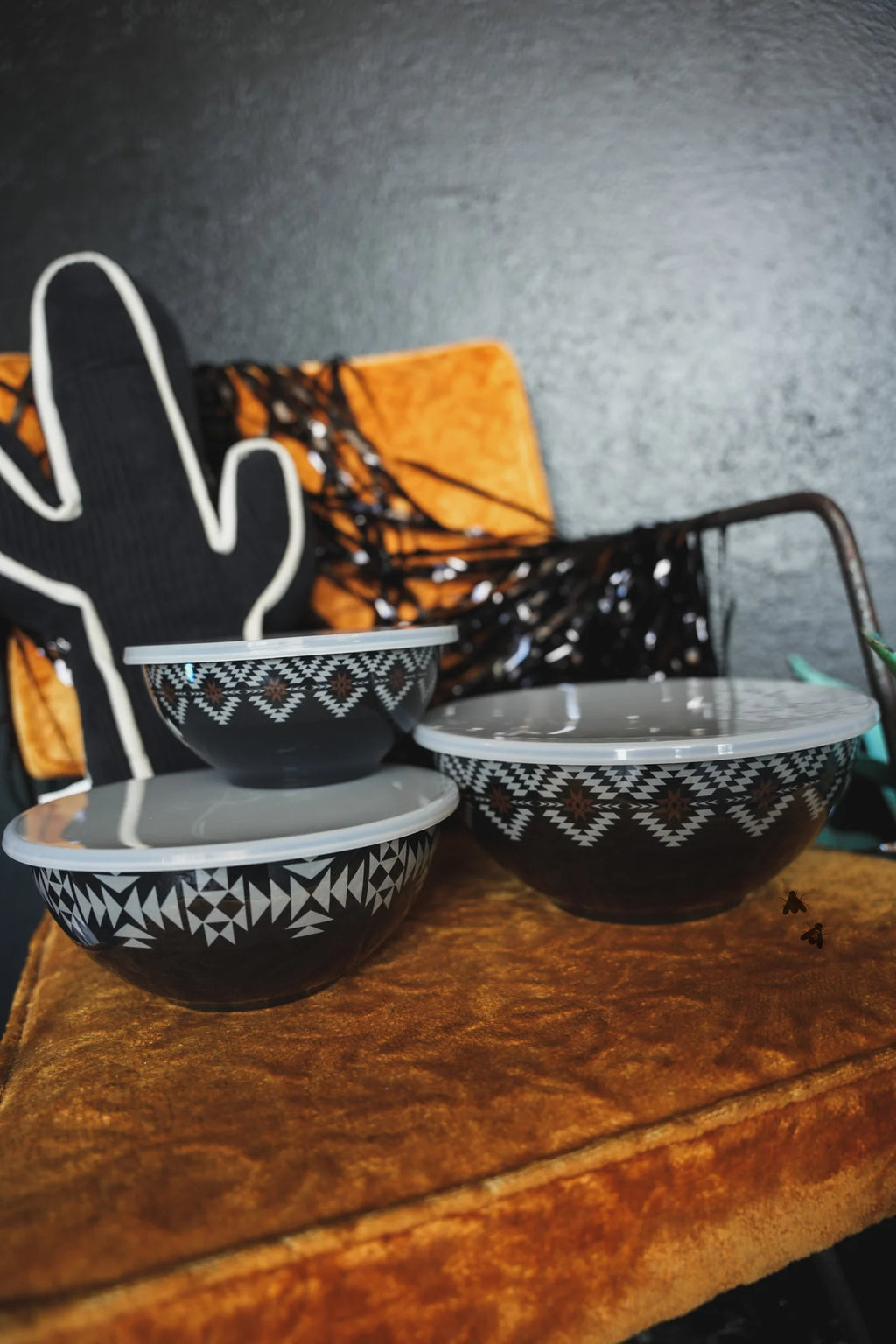 Aztec Bowl Set (Black)