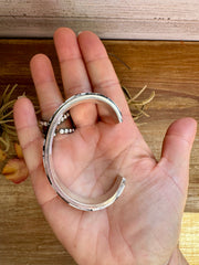 White Buffalo Cuff – Sterling Silver – SF Stamp by Steve Francisco