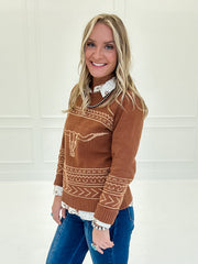 Longhorn Sweater (Cinnamon)