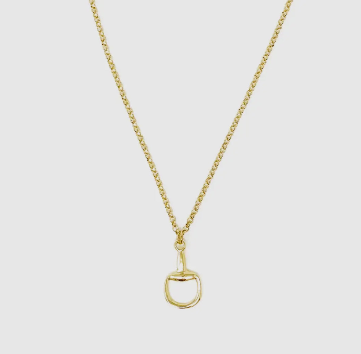 Derby Bit Long Necklace (Gold)
