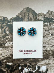 Zuni Handmade Flower Earrings