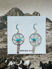 Navajo Handmade Dream Catcher Earrings