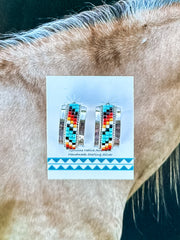 Navajo Handmade Beaded Earrings 1