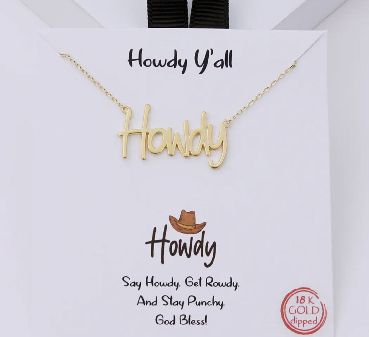 Howdy Necklace (Gold)
