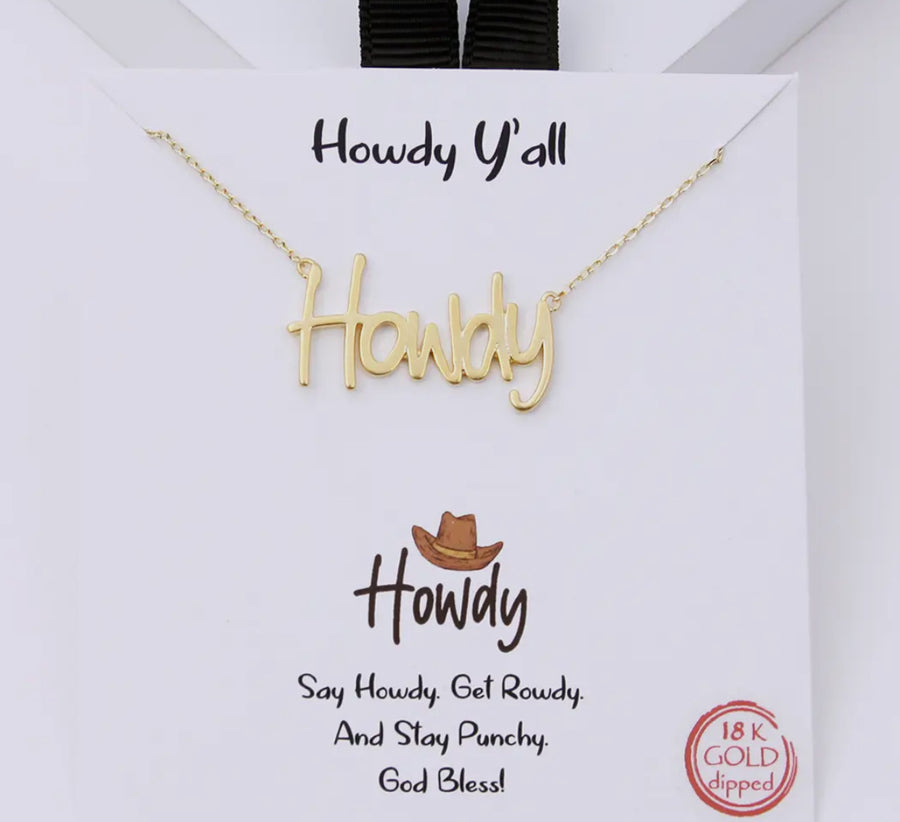 Howdy Necklace (Gold)