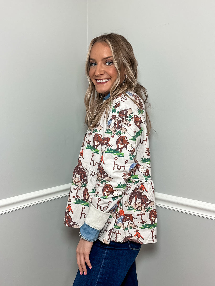 Cowhand Baby Doll Sweatshirt